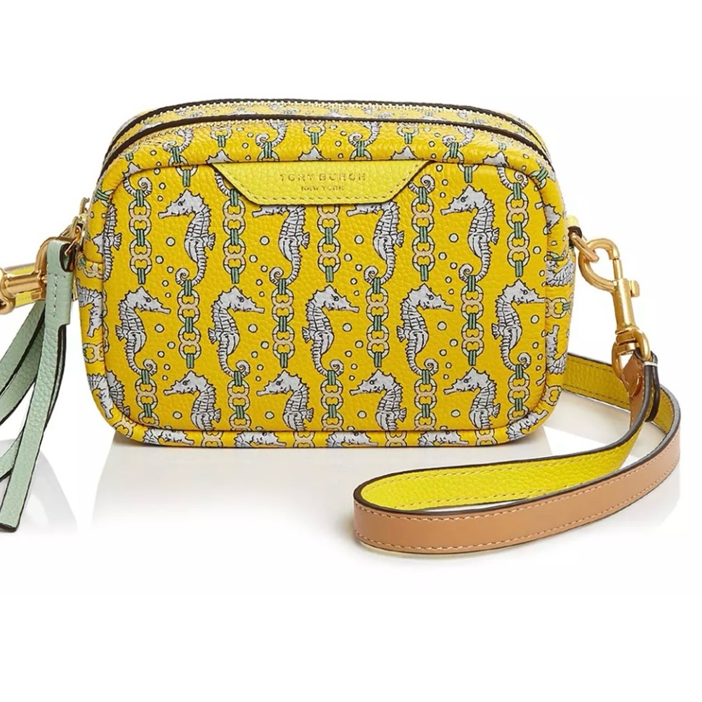 Authentic Tory Burch Perry Printed Mini Leather Bag